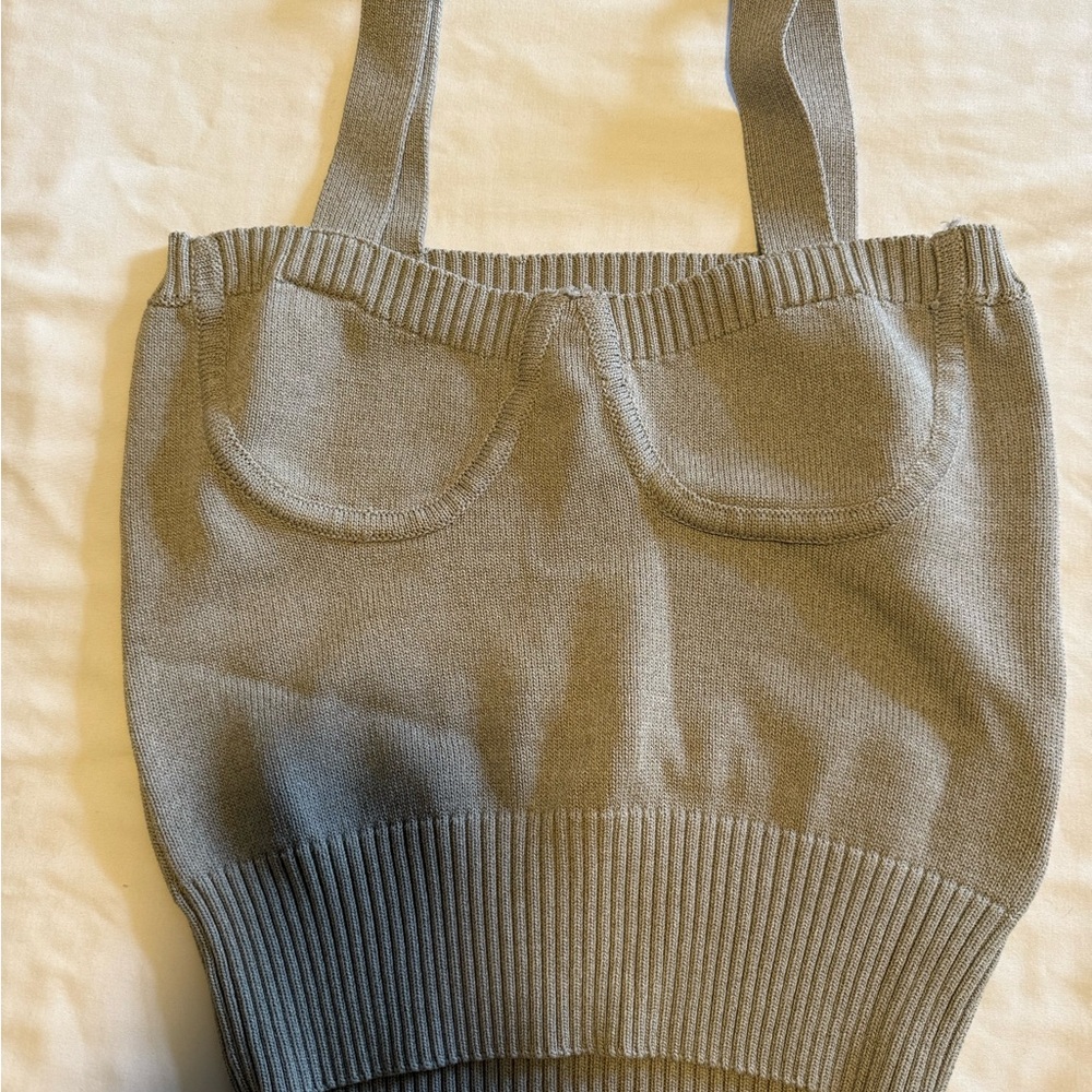 REVOLVE Gray Crop Top